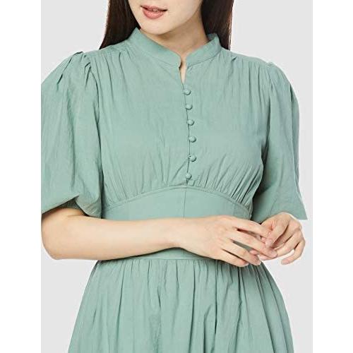 人気トレンド ラグナムーン ワンピース ウエストカッティングボリュームスリーブワンピース レディース グリーン S 本日超得 Gestion Etechnologies Shop