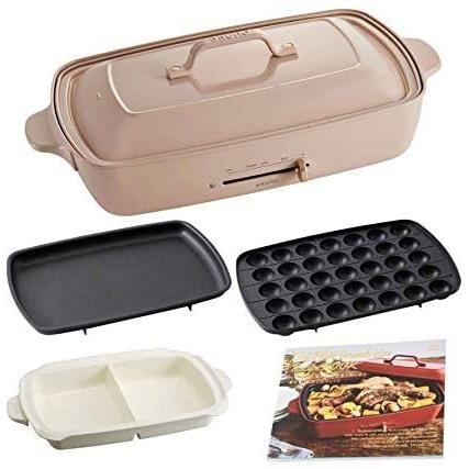 残りわずか Bruno ブルーノ ホットプレート グランデ サイズ 本体 プレート3種 たこ焼き 平面 セラミックコート仕切り鍋 ピンクベージュ 人気no 1 本体 Kuljic Com