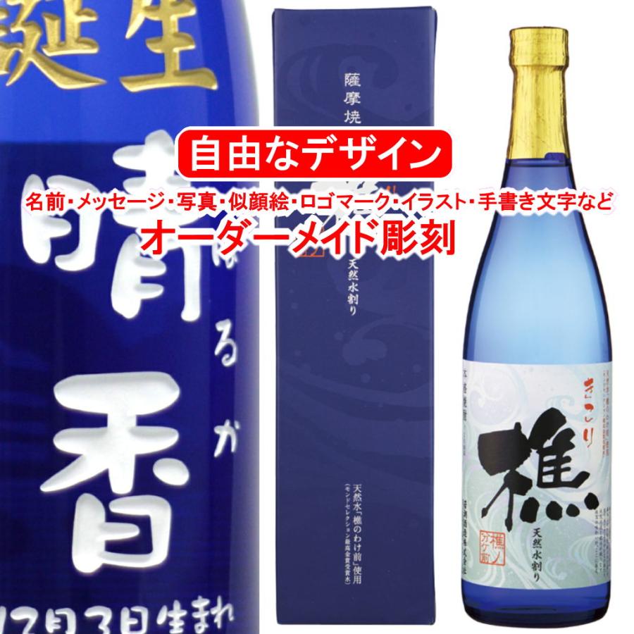 名入れ 樵7ml 彫刻 お酒 プレゼント メッセージ 写真彫り 似顔絵 イラスト ロゴマーク オリジナルデザイン 記念品 焼酎 退職 開店 開業 新築祝い 青色 Kikori71 メッセージ焼酎yahoo 店 通販 Yahoo ショッピング