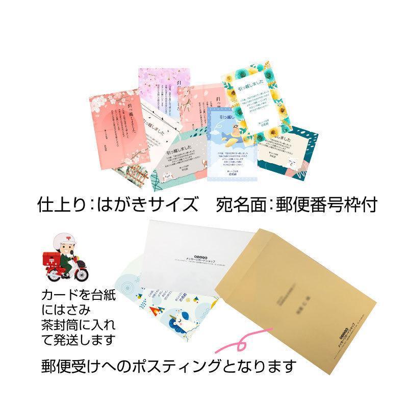 むさし(初回挨拶不要です) あなたのあいさつ文を入れて1枚から印刷OK！】引越し報告 はがき