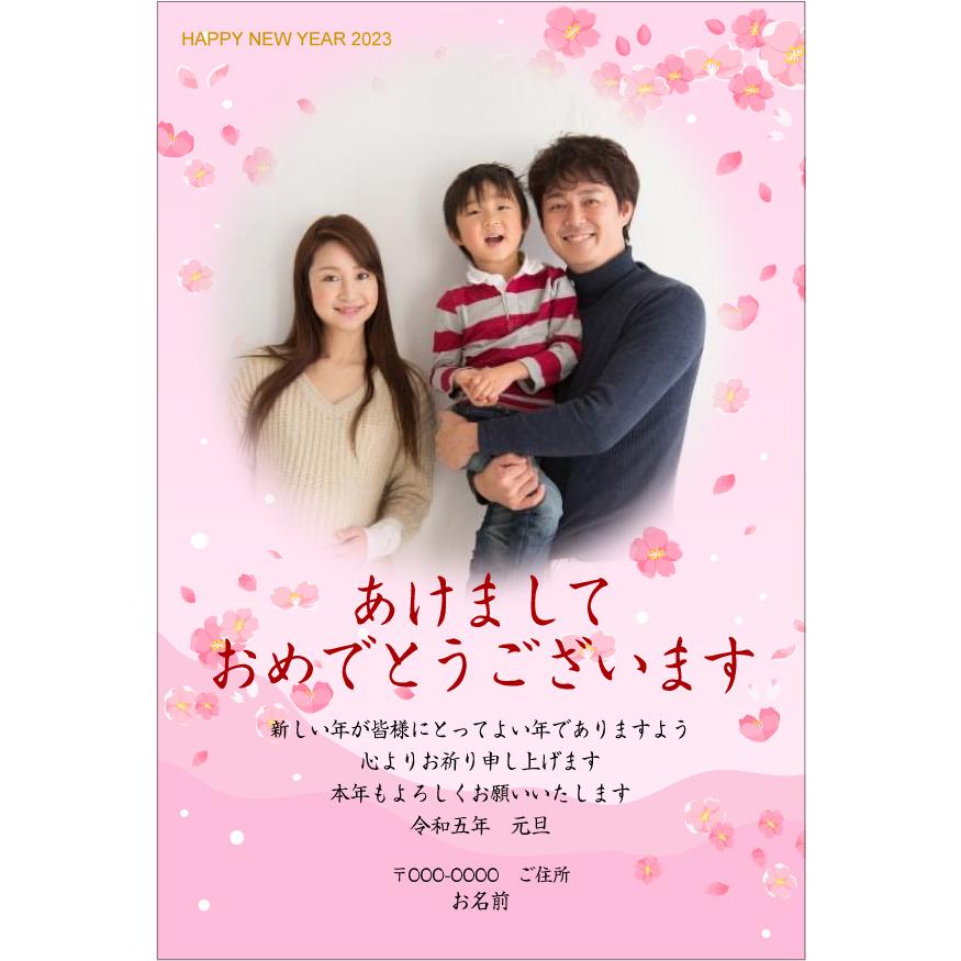 HKT48 新年メッセージハガキ ご家族の写真 de 年賀状【あなたの写真を入れて1枚から印刷OK