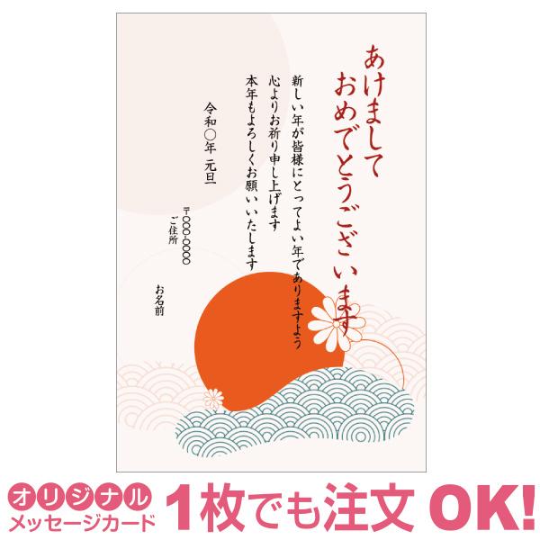 年賀状【あなたのあいさつ文を入れて1枚から印刷OK！】日頃会えない