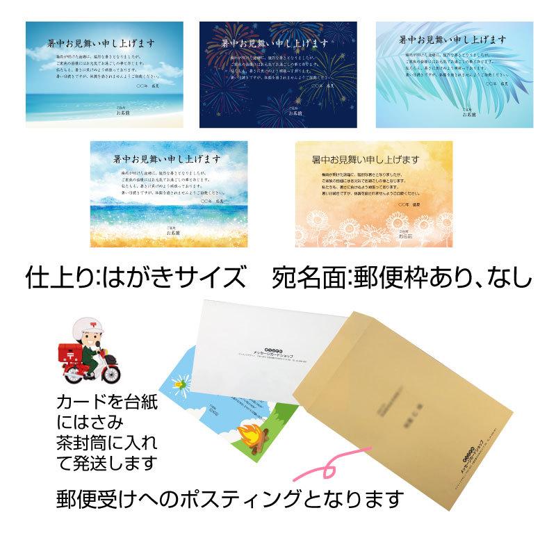 キャンペーンもお見逃しなく あなたのあいさつ文を入れて1枚から印刷ok 暑中見舞い はがき お見舞い オリジナル 暑中葉書 返礼 お詫び 差出人印刷有 Shipsctc Org