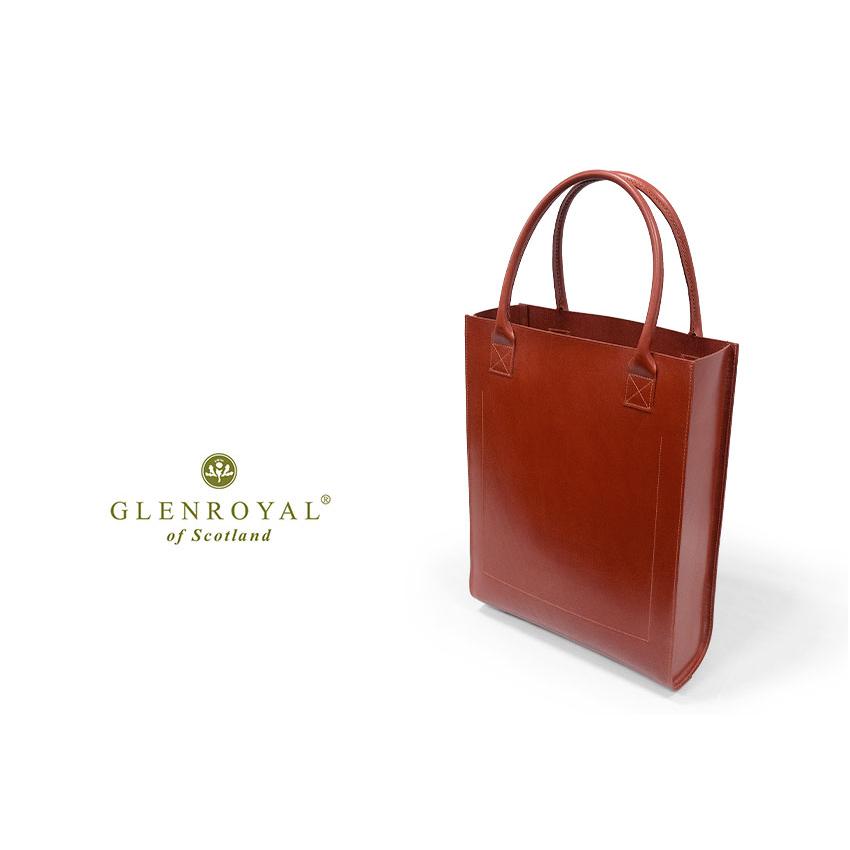 正規品 GLENROYAL  グレンロイヤル ブライドルレザー 縦長トートバッグ LEATHER TOTE BAG ( M ) 01-3808（新品）の画像
