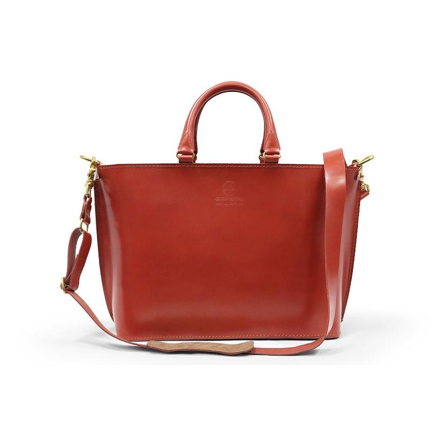 正規品 GLENROYAL  グレンロイヤル トートバッグ 01-5844 ジップ ショルダー トートバッグS 横型 ブライドルレザー ショルダーストラップ付き（新品）英国製の画像