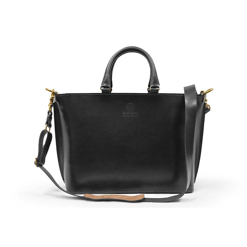 正規品 GLENROYAL  グレンロイヤル トートバッグ 01-5844 ジップ ショルダー トートバッグS 横型 ブライドルレザー ショルダーストラップ付き（新品）英国製の画像