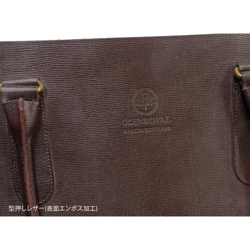 正規品 GLENROYAL  グレンロイヤル ブライドルレザー 型押しレザー トートバッグ LEATHER TOTE BAG 01-6087k（新品）の画像