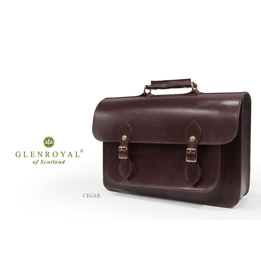 正規品 GLENROYAL  グレンロイヤル サッチェルバッグ 02-6042 SATCHEL BAG WITH D-RING 15( 15インチ幅 ) フルブライドルレザー（新品）英国製の画像