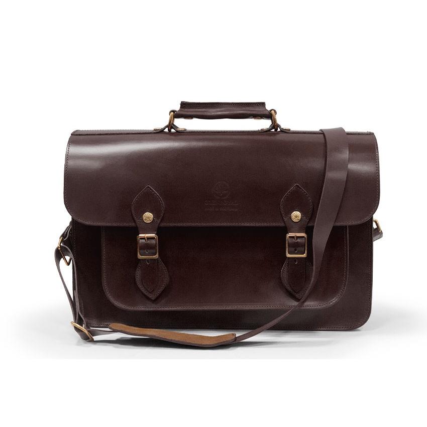 正規品 GLENROYAL  グレンロイヤル サッチェルバッグ 02-6042 SATCHEL BAG WITH D-RING 15( 15インチ幅 ) フルブライドルレザー（新品）英国製の画像