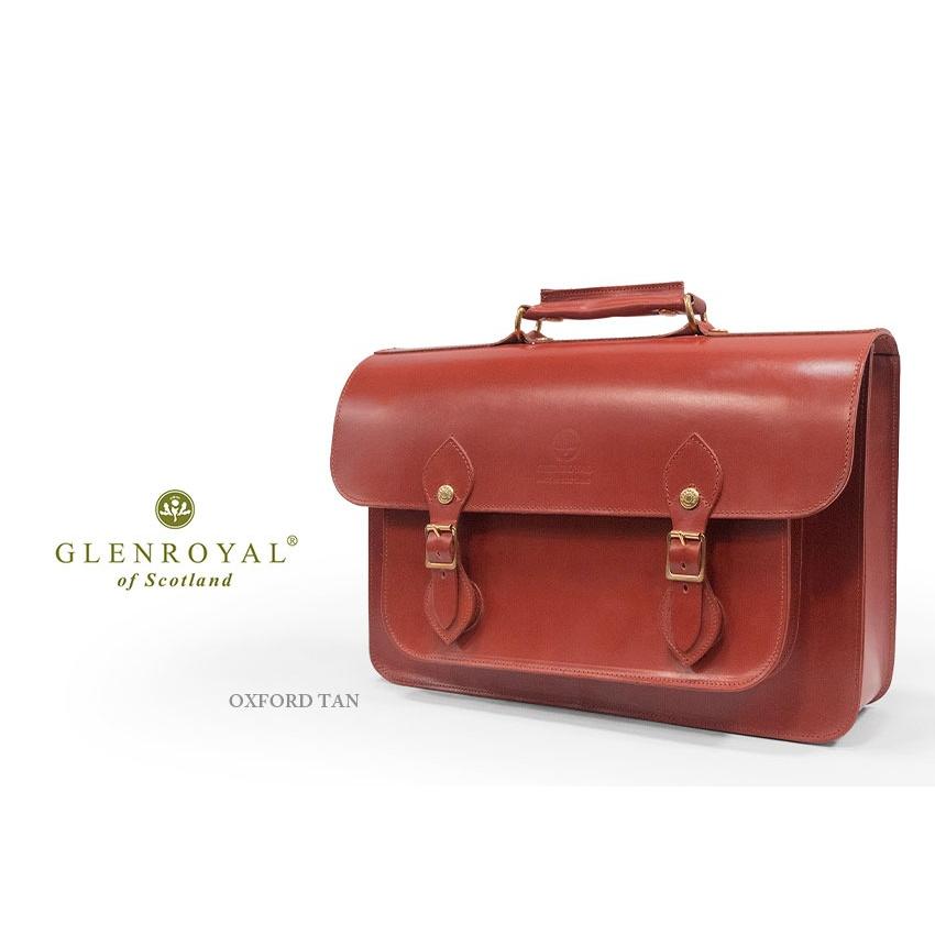 正規品 GLENROYAL  グレンロイヤル サッチェルバッグ 02-6042 SATCHEL BAG WITH D-RING 15( 15インチ幅 ) フルブライドルレザー（新品）英国製の画像