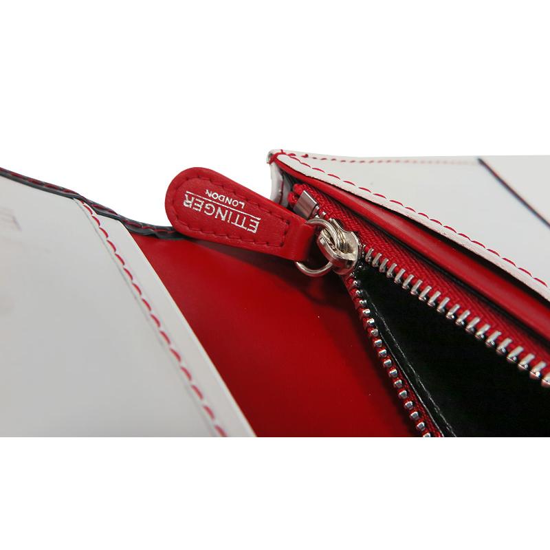 ETTINGER社公認正規販売店 ETTINGER エッティンガー 長財布 2112BEJR NAVY-WHITE-RED ( RUBY ) 小銭入れ付き長財布 別注カラー 007の画像