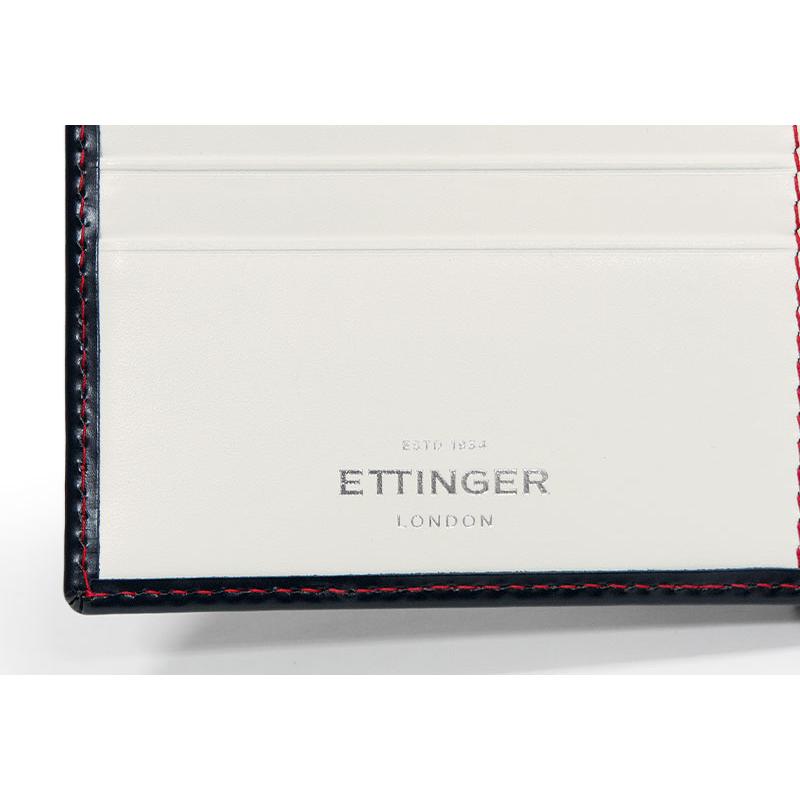 ETTINGER社公認正規販売店 ETTINGER エッティンガー マネークリップ 2194EJ NAVY-WHITE-RED ( RUBY ) MONEY CLIP WITH ZIP 小銭入れ付き 別注 007の画像