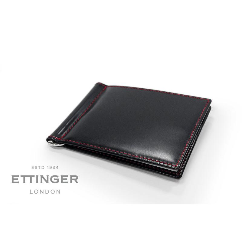 ETTINGER社公認正規販売店 ETTINGER エッティンガー マネークリップ 2194EJ NAVY-WHITE-RED ( RUBY ) MONEY CLIP WITH ZIP 小銭入れ付き 別注 007の画像