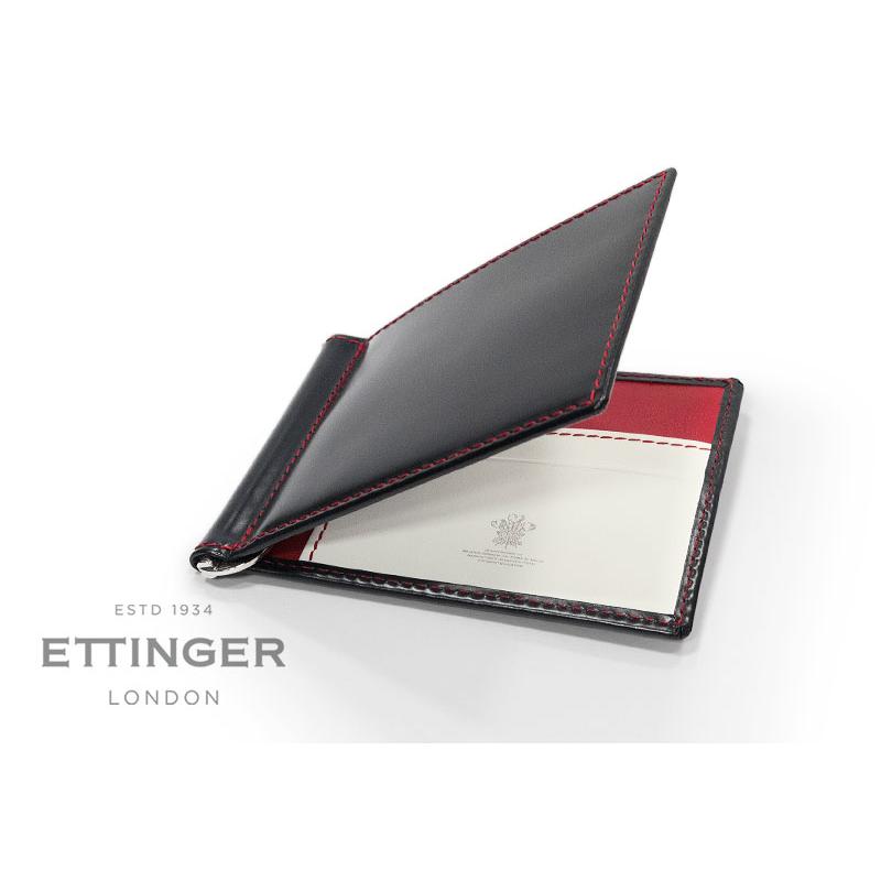 ETTINGER社公認正規販売店 ETTINGER エッティンガー マネークリップ 2194EJ NAVY-WHITE-RED ( RUBY ) MONEY CLIP WITH ZIP 小銭入れ付き 別注 007の画像