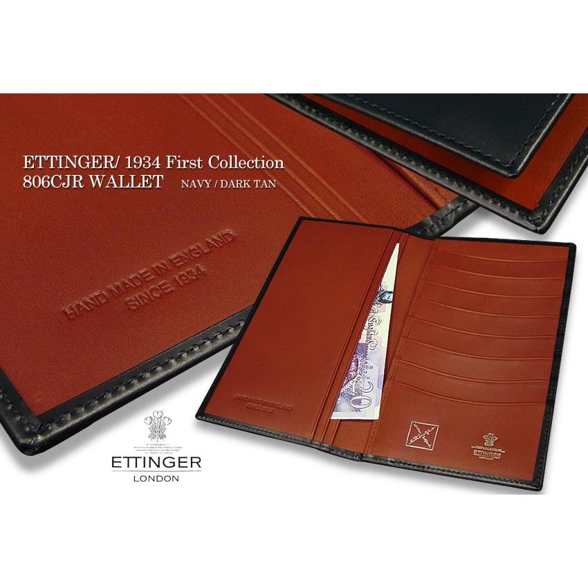 ETTINGER社公認正規販売店 ETTINGER エッティンガー 長財布 806CJR 1934 NAVY×TANコレクション ロングウォレット 札入れ 別注カラー 002の画像