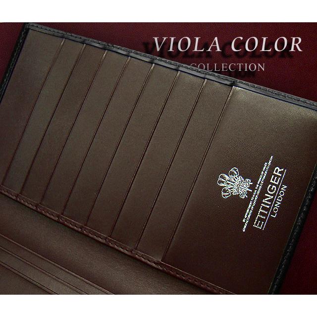 ETTINGER社公認正規販売店 ETTINGER エッティンガー 長財布 806JR VIOLA COLOR BLACK×INSIDE:VIOLA ロングウォレット 札入れ 別注カラー 010の画像