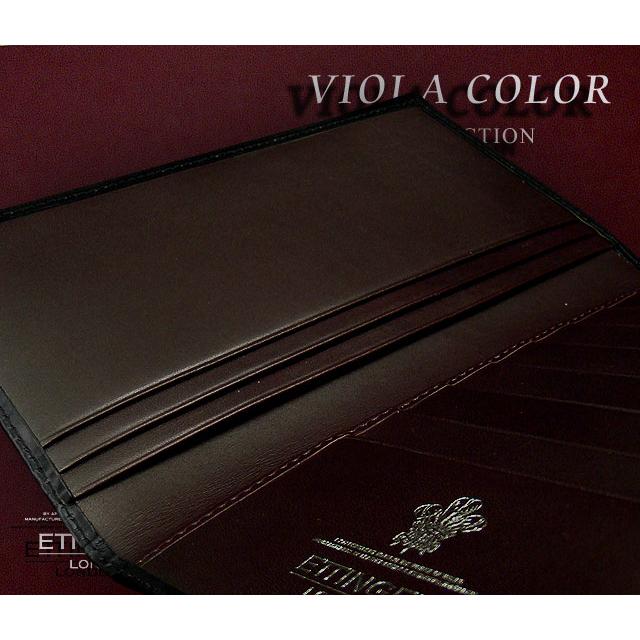 ETTINGER社公認正規販売店 ETTINGER エッティンガー 長財布 806JR VIOLA COLOR BLACK×INSIDE:VIOLA ロングウォレット 札入れ 別注カラー 010の画像