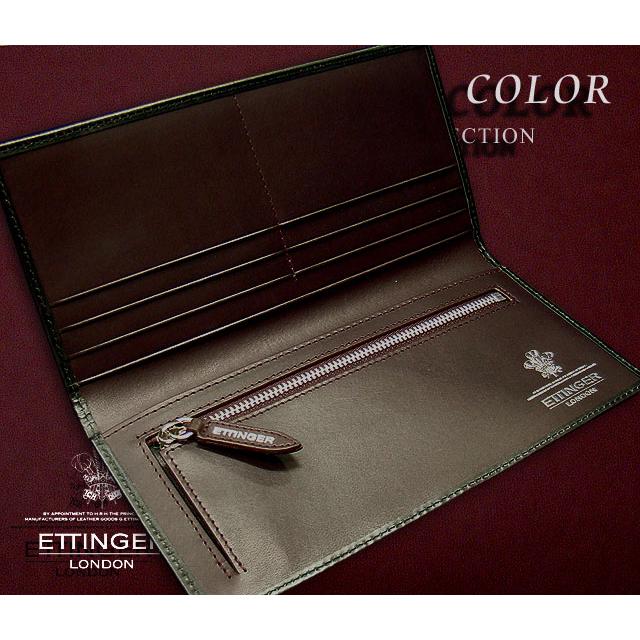 ETTINGER社公認正規販売店 ETTINGER エッティンガー 長財布 953AEJR BLACK×INSIDE:VIOLA LONG WALLET WITH ZIP / 小銭入れ付き長財布 別注カラー 010の画像