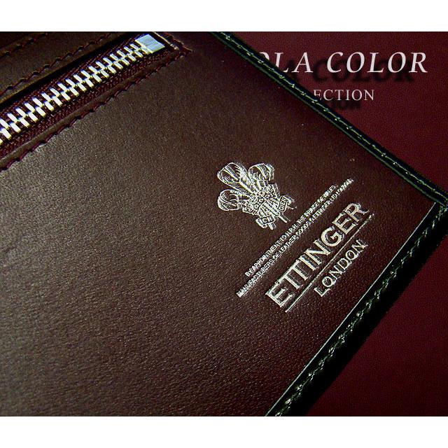 ETTINGER社公認正規販売店 ETTINGER エッティンガー 長財布 953AEJR BLACK×INSIDE:VIOLA LONG WALLET WITH ZIP / 小銭入れ付き長財布 別注カラー 010の画像
