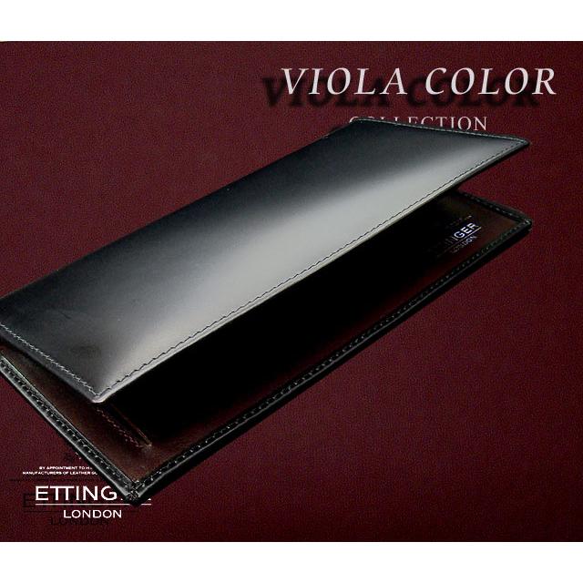 ETTINGER社公認正規販売店 ETTINGER エッティンガー 長財布 953AEJR BLACK×INSIDE:VIOLA LONG WALLET WITH ZIP / 小銭入れ付き長財布 別注カラー 010の画像