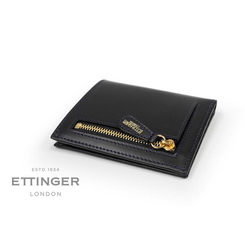 [ETTINGER社公認正規販売店]【 ETTINGER / エッティンガー 】BH975BEJ BLACK-PURPLE EURO COLLECTION 小銭入れ付きニつ折りミニウォレット 別注カラー ●003｜messenger-r｜02