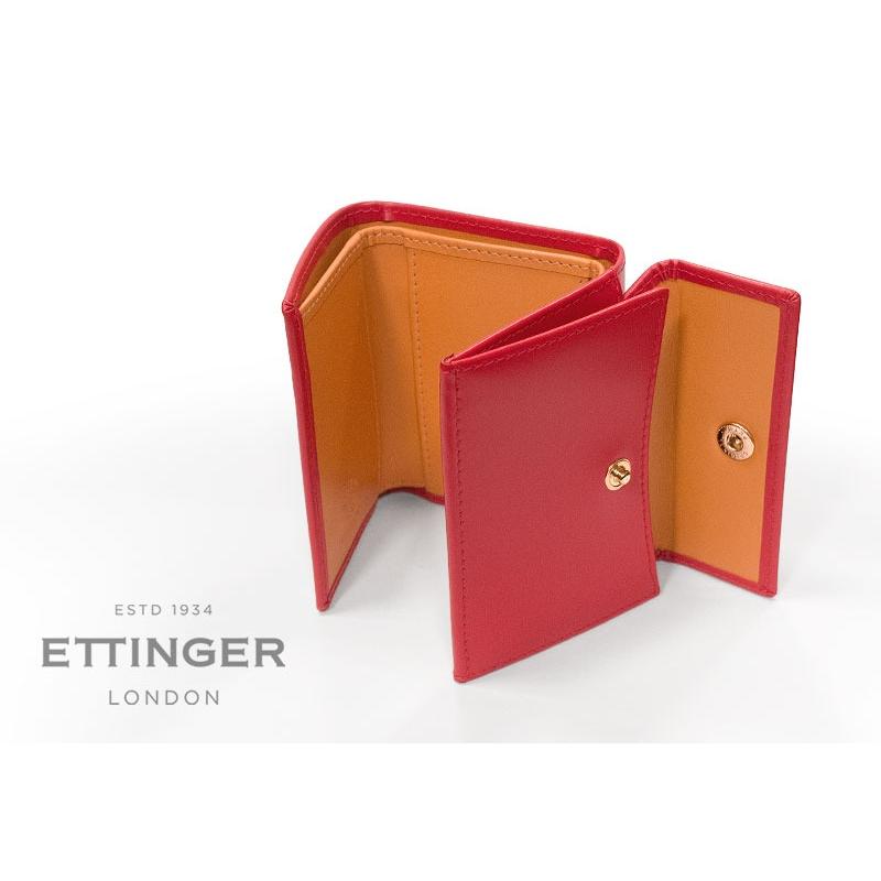 ETTINGER社公認正規販売店 ETTINGER エッティンガー ミニウォレット BH2199J 三つ折り小銭入れ付き ブライドルレザー 内側イエローの画像