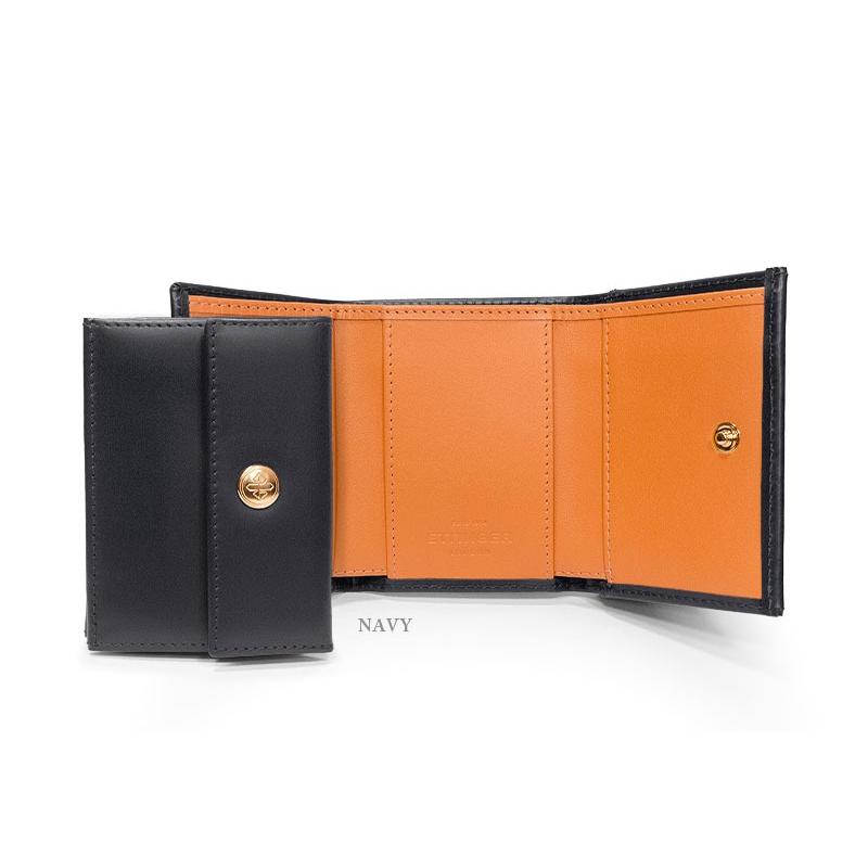 ETTINGER社公認正規販売店 ETTINGER エッティンガー ミニウォレット BH2199J 三つ折り小銭入れ付き ブライドルレザー 内側イエローの画像