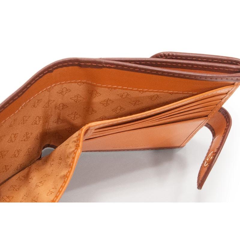 ETTINGER社公認正規販売店 ETTINGER エッティンガー 二つ折り財布 BH951AJ BILLFOLD 10C 小銭入れ付き ブライドルレザー 内側イエローの画像