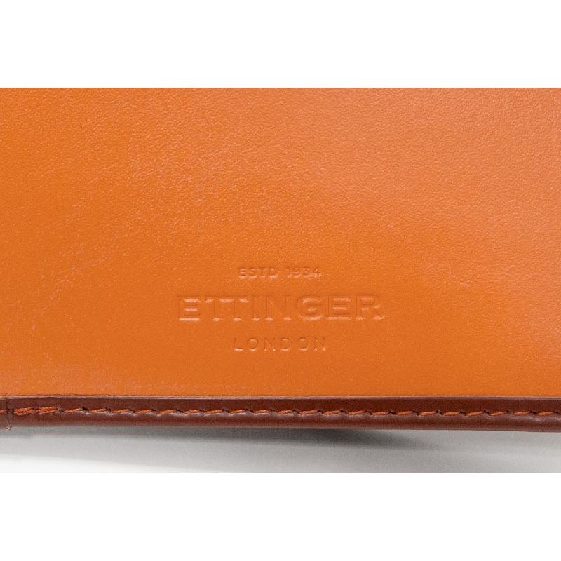 ETTINGER社公認正規販売店 ETTINGER エッティンガー 二つ折り財布 BH951AJ BILLFOLD 10C 小銭入れ付き ブライドルレザー 内側イエローの画像
