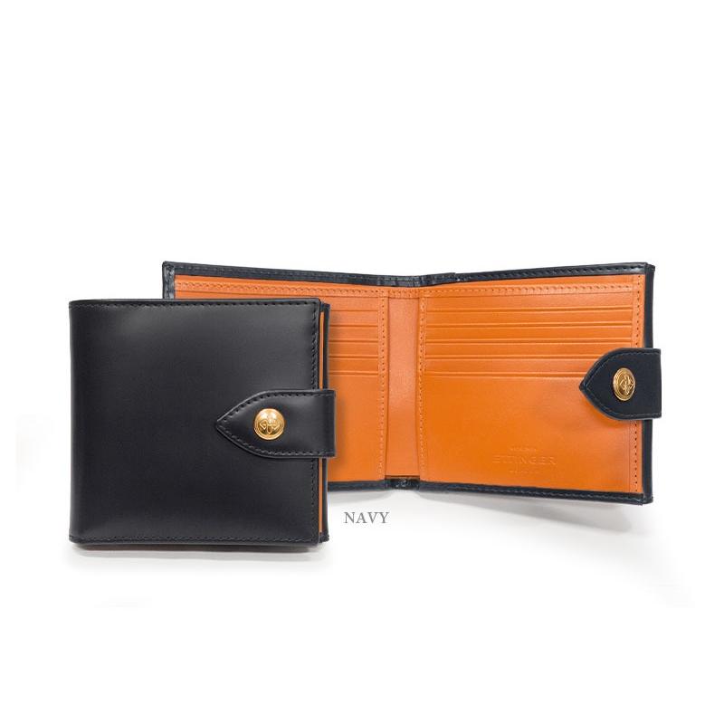 ETTINGER社公認正規販売店 ETTINGER エッティンガー 二つ折り財布 BH951AJ BILLFOLD 10C 小銭入れ付き ブライドルレザー 内側イエローの画像