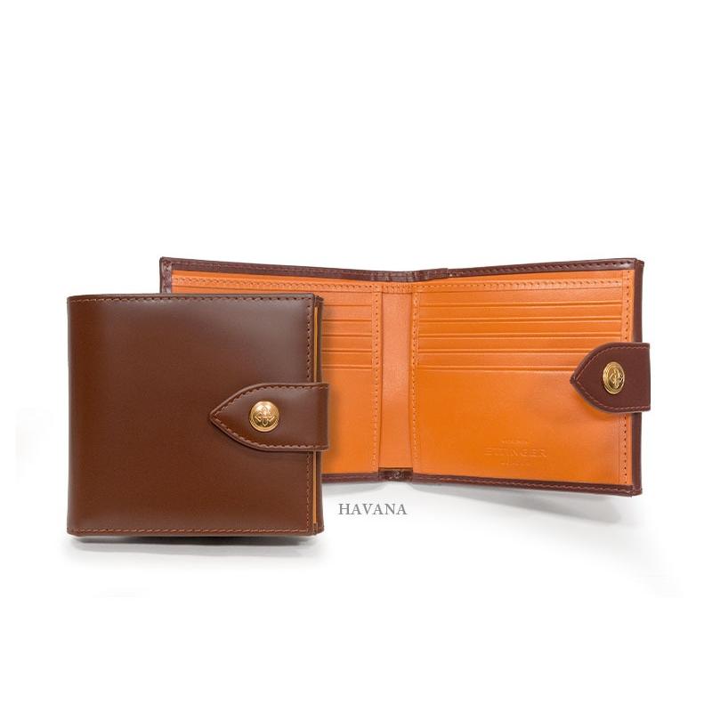 ETTINGER社公認正規販売店 ETTINGER エッティンガー 二つ折り財布 BH951AJ BILLFOLD 10C 小銭入れ付き ブライドルレザー 内側イエローの画像