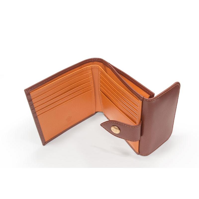 ETTINGER社公認正規販売店 ETTINGER エッティンガー 二つ折り財布 BH951AJ BILLFOLD 10C 小銭入れ付き ブライドルレザー 内側イエローの画像