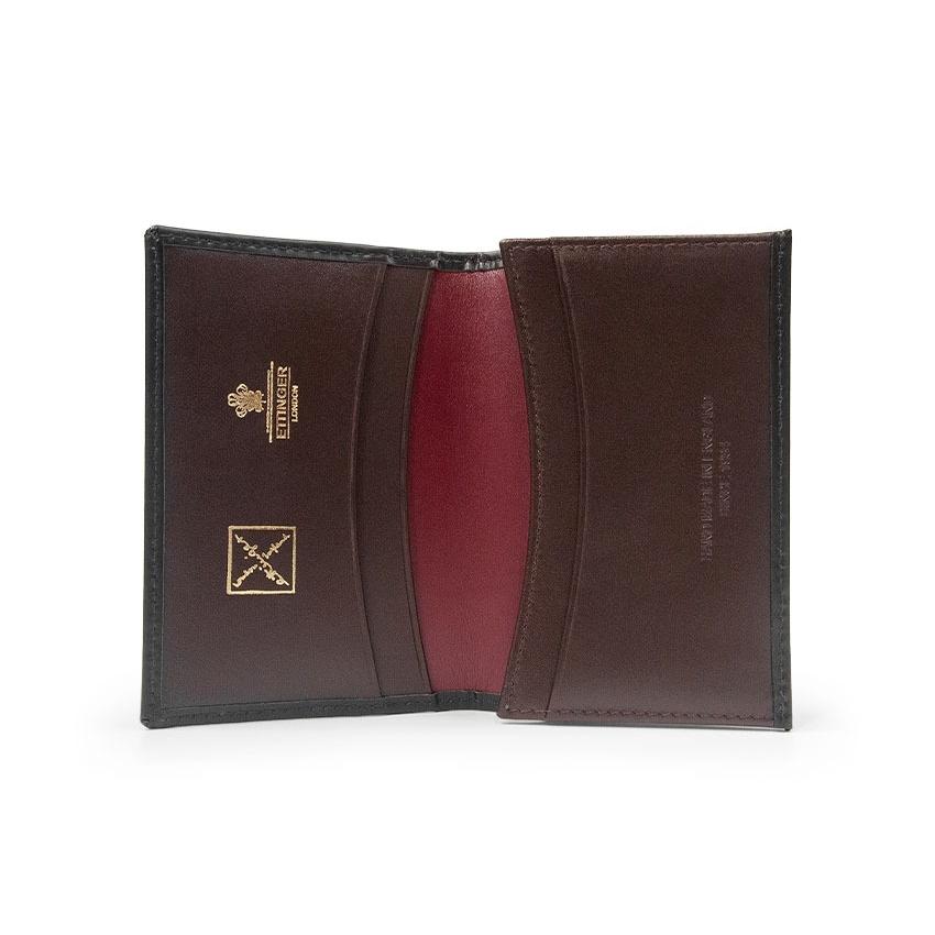 ETTINGER社公認正規販売店 ETTINGER / エッティンガー カードケース 143CJR BLACK-HAVANA-EASTER ROSE カード入れ 名刺入れ 別注カラー 005の画像
