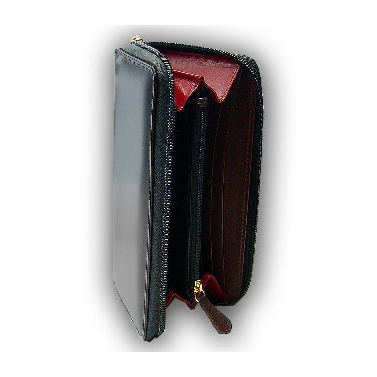 ETTINGER社公認正規販売店 ETTINGER エッティンガー ラウンドジップ長財布 2051CJR BLACK-HAVANA-EASTER ROSE  ロングウォレット   別注カラー 005の画像