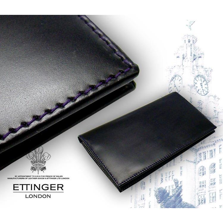 ETTINGER社公認正規販売店 ETTINGER エッティンガー 長財布 806AJR BLACK-PURPLE EURO ロングウォレット 札入れ 別注カラー 003の画像