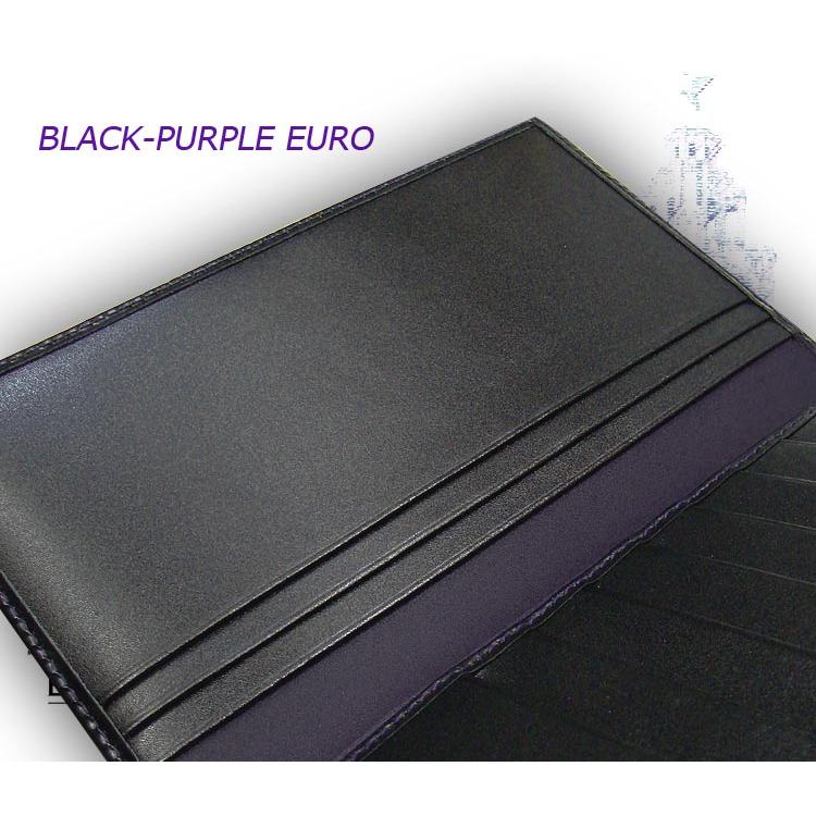 ETTINGER社公認正規販売店 ETTINGER エッティンガー 長財布 806AJR BLACK-PURPLE EURO ロングウォレット 札入れ 別注カラー 003の画像
