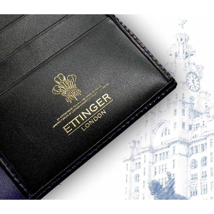 ETTINGER社公認正規販売店 ETTINGER エッティンガー 長財布 806AJR BLACK-PURPLE EURO ロングウォレット 札入れ 別注カラー 003の画像