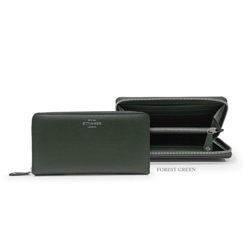 ETTINGER ROUND ZIP PURSE（カラー：FOREST GREEN）の長財布