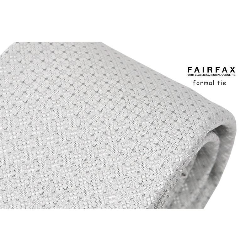 ♡　ネクタイホワイト FAIRFAX フェアファクス ネクタイ 礼装用 慶事用 オフホワイト地
