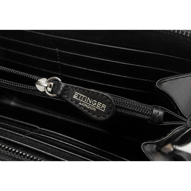 ETTINGER社公認正規販売店 ETTINGER エッティンガー ラウンドジップ長財布 BL2051JR NO CORNERS BLACK COLLECTION ロングウォレット 別注カラー 011の画像