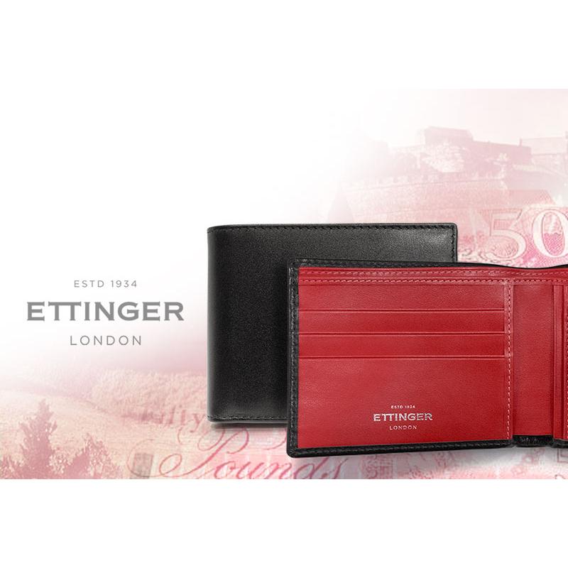 ETTINGER社公認正規販売店 ETTINGER エッティンガー 二つ折り財布 タブ付き ST141JTAB スターリングコレクション カード＆コインパース 小銭入れ付きの画像