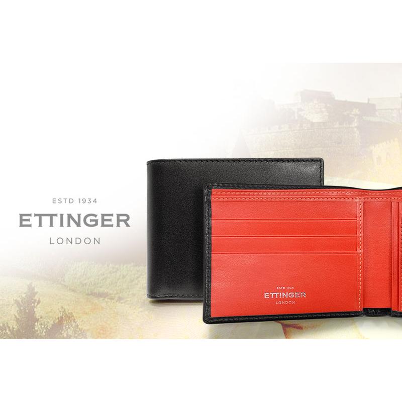 ETTINGER社公認正規販売店 ETTINGER エッティンガー 二つ折り財布 タブ付き ST141JTAB スターリングコレクション カード＆コインパース 小銭入れ付きの画像