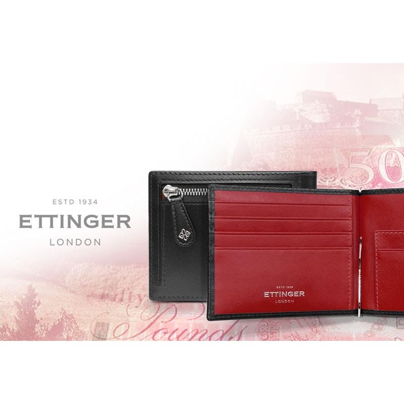 ETTINGER社公認正規販売店 ETTINGER / エッティンガー マネークリップ  ST2194EJ MONEY CLIP WITH ZIP 小銭入れ付き スターリングコレクションの画像