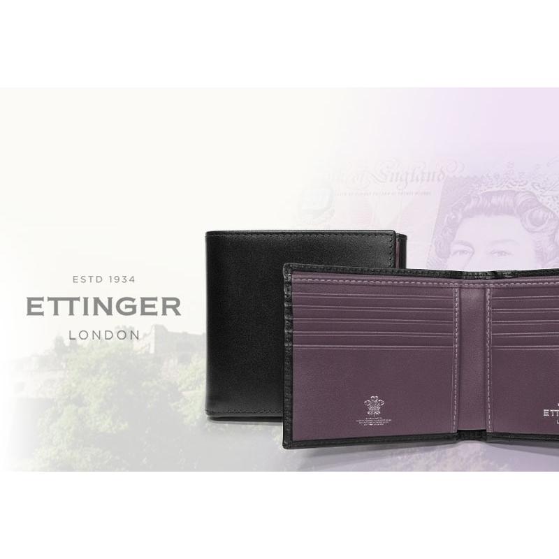 ETTINGER社公認正規販売店 ETTINGER エッティンガー二つ折り財布 タブ付き ST951AJ スターリングコレクション BILLFOLD 10C/C & COIN PURSE 小銭入れ付きの画像