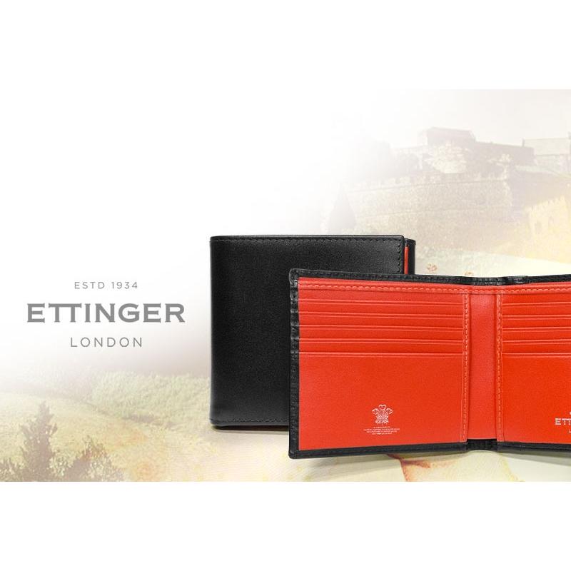 ETTINGER社公認正規販売店 ETTINGER エッティンガー二つ折り財布 タブ付き ST951AJ スターリングコレクション BILLFOLD 10C/C & COIN PURSE 小銭入れ付きの画像