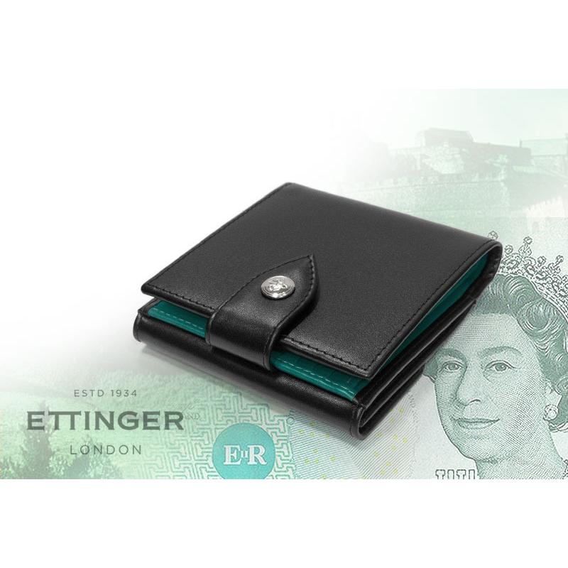 ETTINGER社公認正規販売店 ETTINGER エッティンガー二つ折り財布 タブ付き ST951AJ スターリングコレクション BILLFOLD 10C/C & COIN PURSE 小銭入れ付きの画像