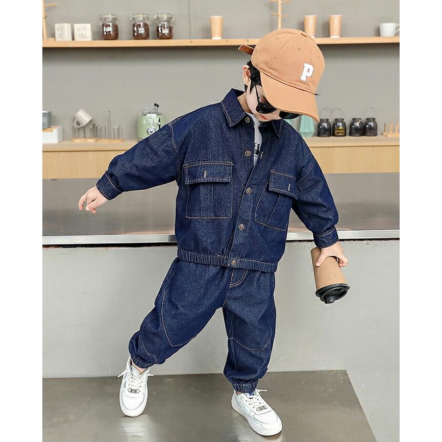 子供服 デニム セットアップ キッズ 2点セット 兄妹 お揃い ダンス衣装