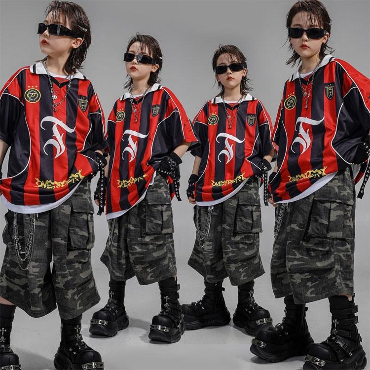 HIPHOP衣装 セットアップ キッズ ダンス 練習着 バスケットボール