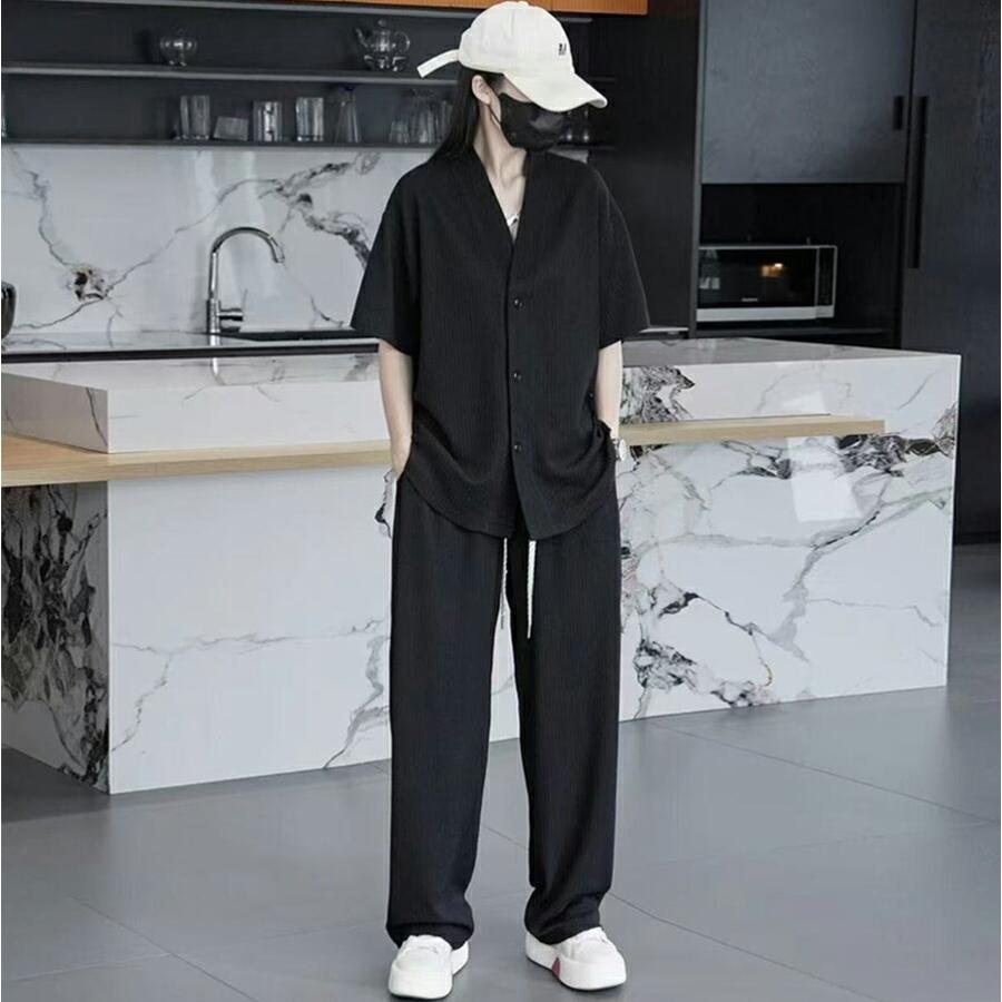 メンズ セットアップ 接触冷感 夏服 半袖 上下セット 大きいサイズ