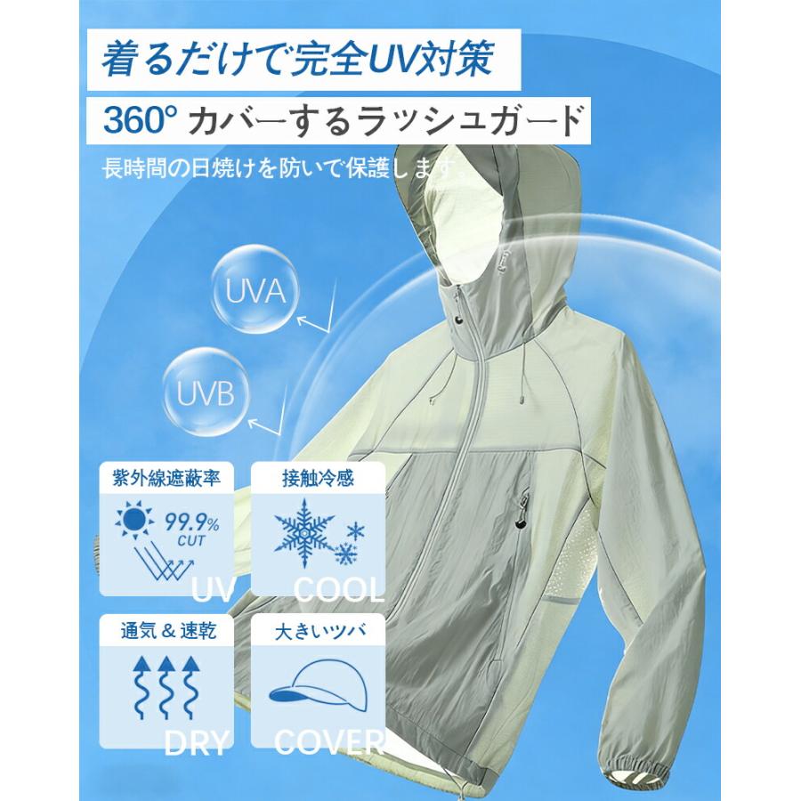 uvカット パーカー UPF50+ UVパーカー レディース 接触冷感 ジャケット